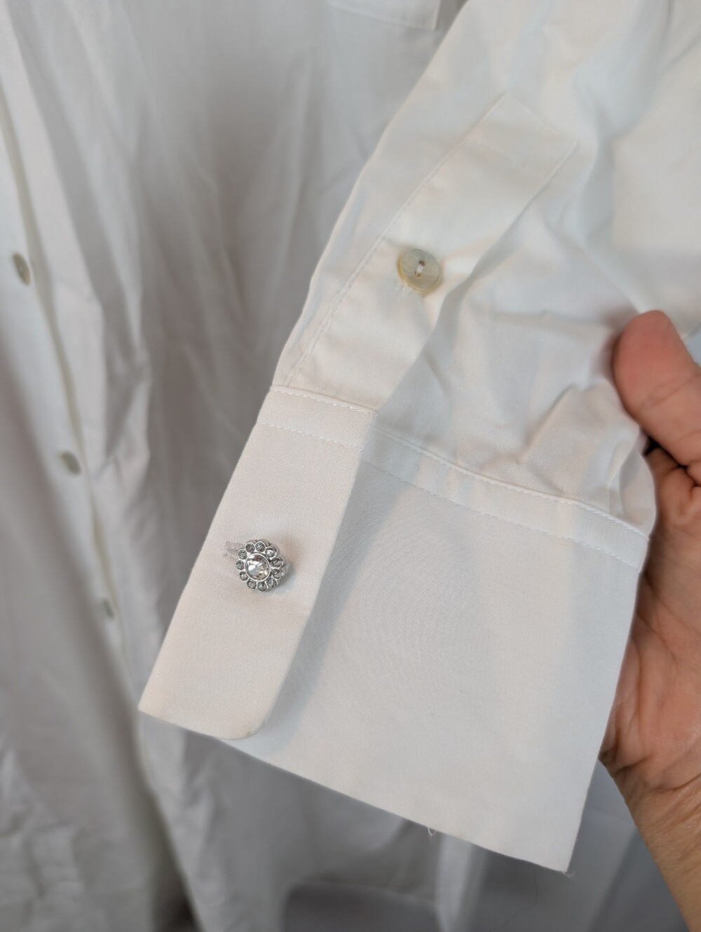 Marella (MaxMara group) White Longline Button-Down Shirt Size 4 BNWT - Picture 6 of 10